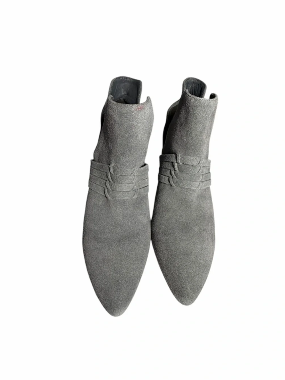 ABLE Gray Suede Cutout Ankle Boots - Women's 8